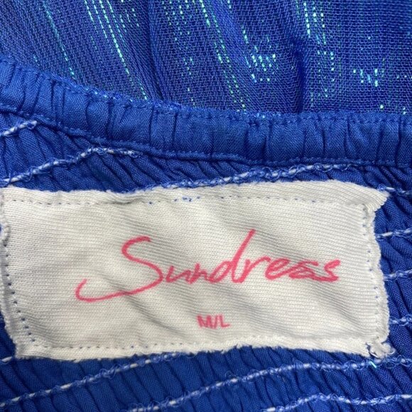 NEW SUNDRESS Women's Zuri One-Shoulder Dress – Calvi Ocean Blue – Size M/L – NWT - Picture 16 of 16